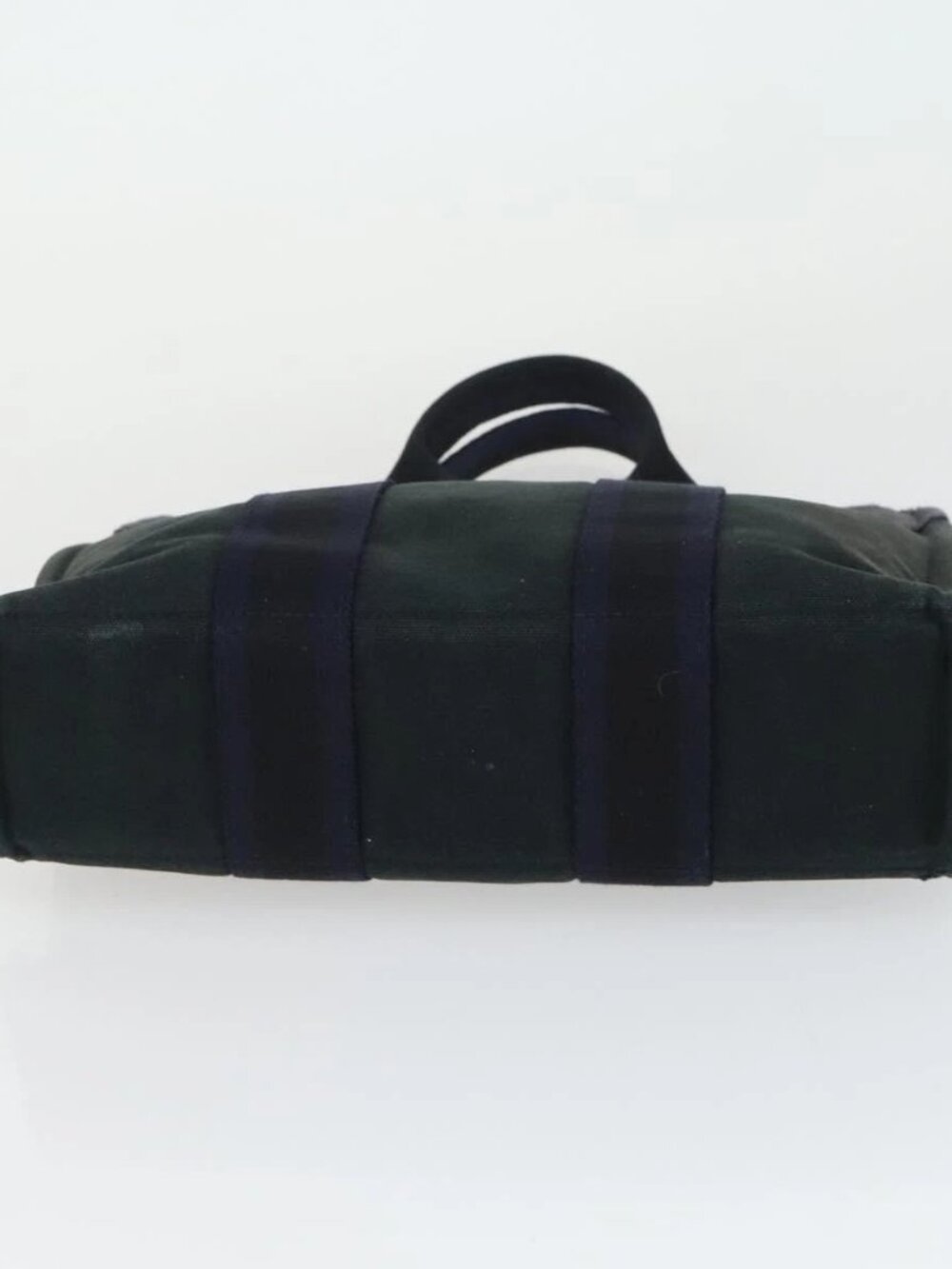 HERMES Fourre Tout Hand Bag Canvas 2 Set Gray Navy - Picture 16 of 16